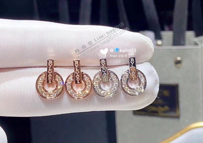 Bvlgari飾品 寶格麗新款滿鑽小耳釘  zgbq3062